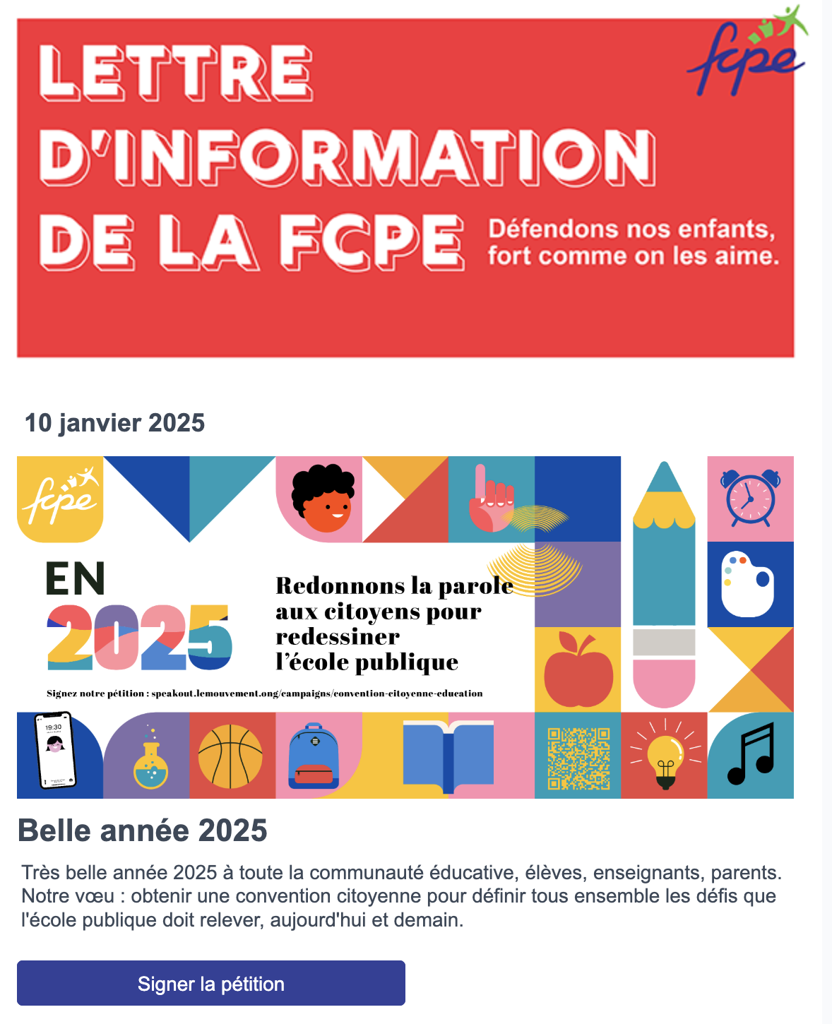 Lettre d'information